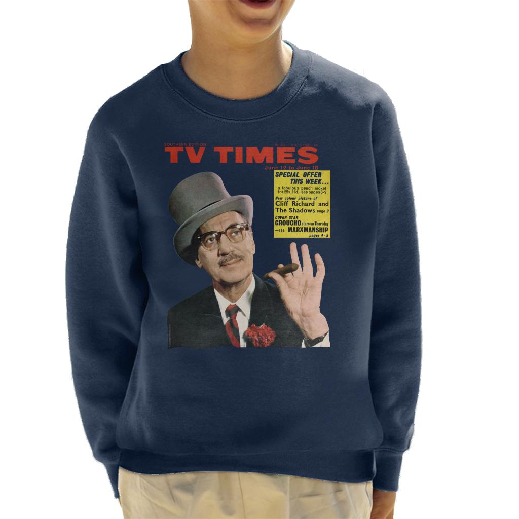 TV Times Groucho Marx 1965 Cover Kids Sweatshirt-ALL + EVERY