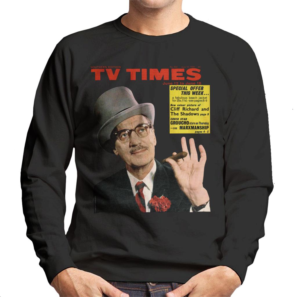 TV Times Groucho Marx 1965 Cover Men's Sweatshirt-ALL + EVERY