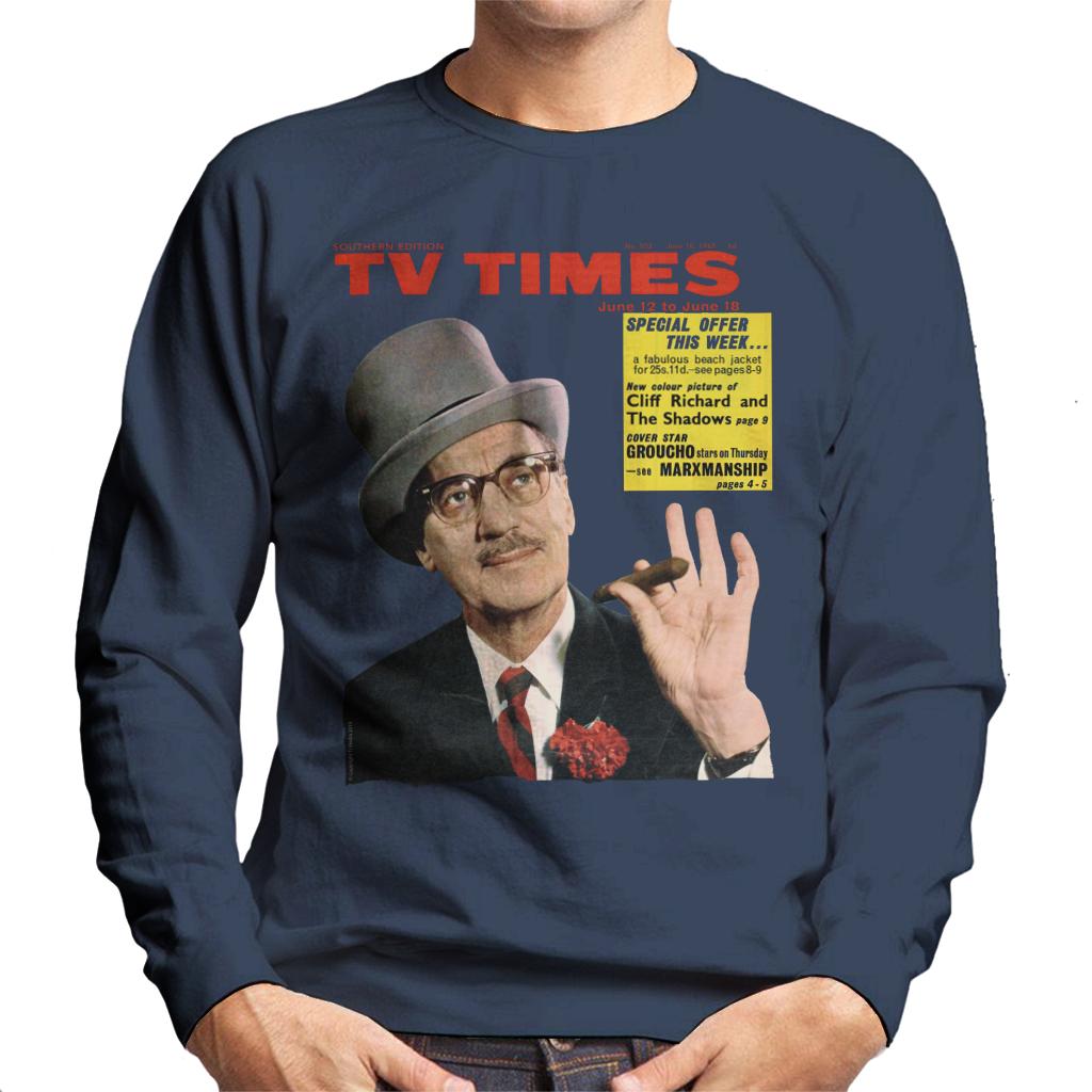 TV Times Groucho Marx 1965 Cover Men's Sweatshirt-ALL + EVERY