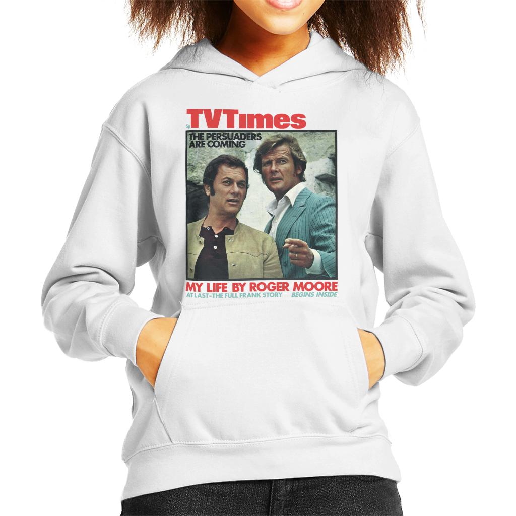 TV Times Tony Curtis Roger Moore Persuaders 1971 Cover Kids Hooded Sweatshirt-ALL + EVERY