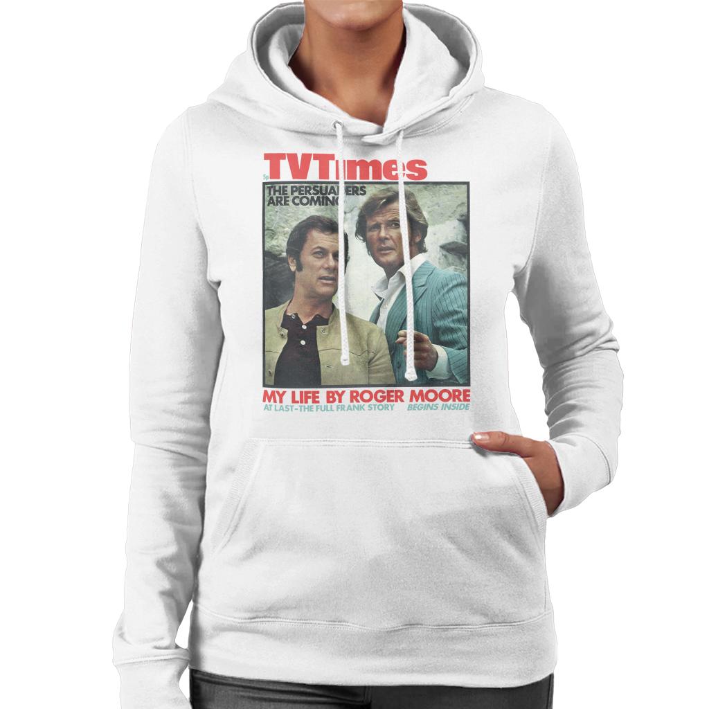 TV Times Tony Curtis Roger Moore Persuaders 1971 Cover Women's Hooded Sweatshirt-ALL + EVERY