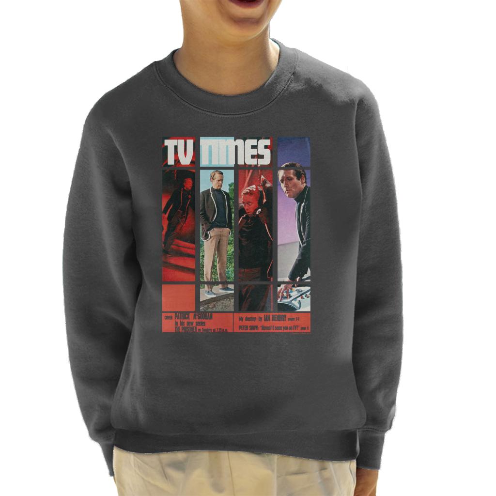 TV Times Patrick McGoohan The Prisoner 1967 Cover Kids Sweatshirt-ALL + EVERY