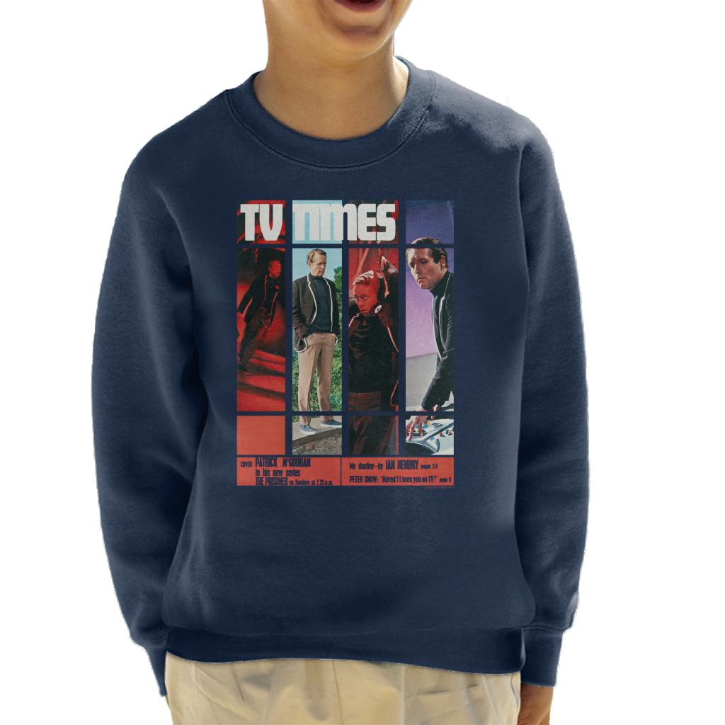 TV Times Patrick McGoohan The Prisoner 1967 Cover Kids Sweatshirt-ALL + EVERY