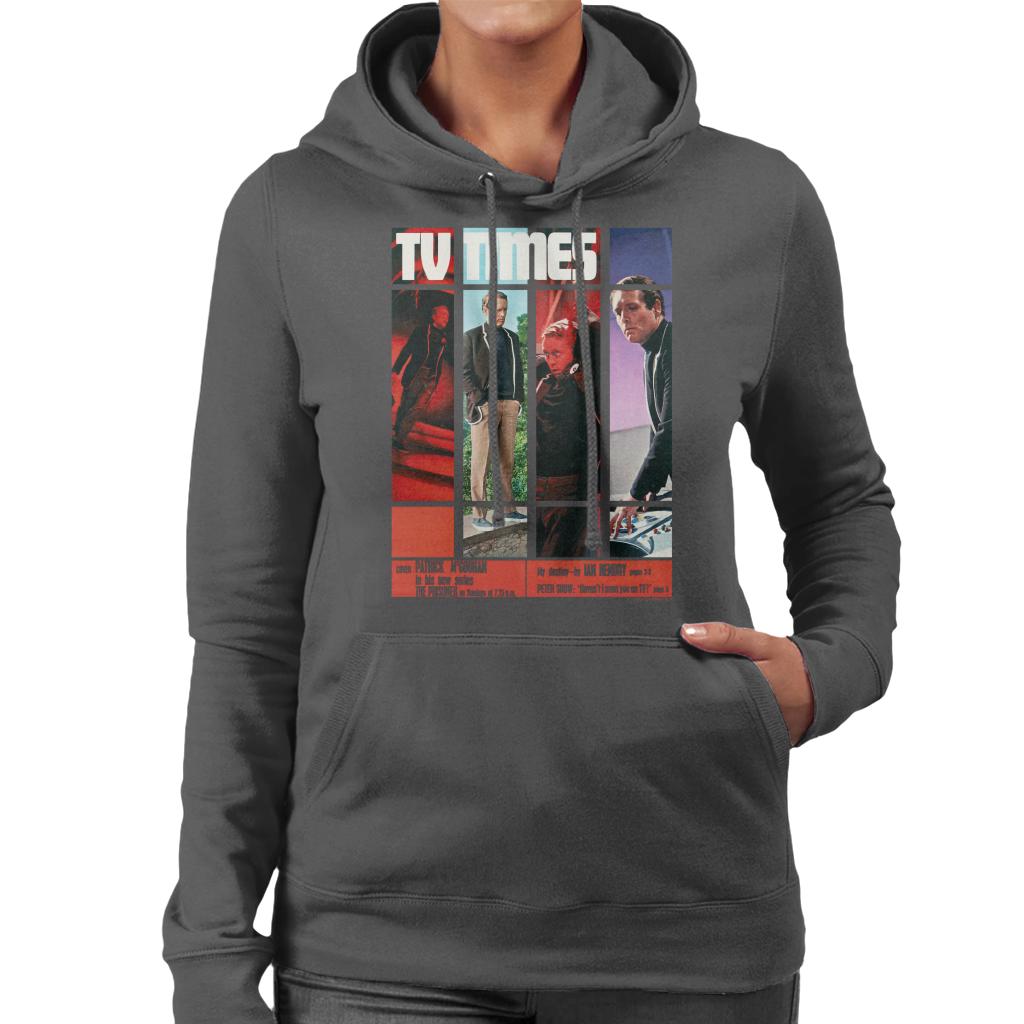 TV Times Patrick McGoohan The Prisoner 1967 Cover Women's Hooded Sweatshirt-ALL + EVERY