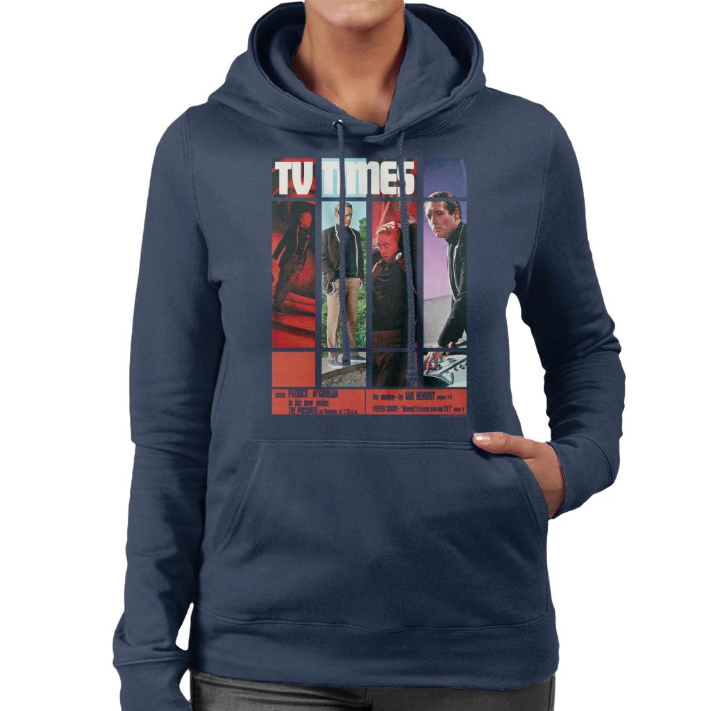 TV Times Patrick McGoohan The Prisoner 1967 Cover Women's Hooded Sweatshirt-ALL + EVERY