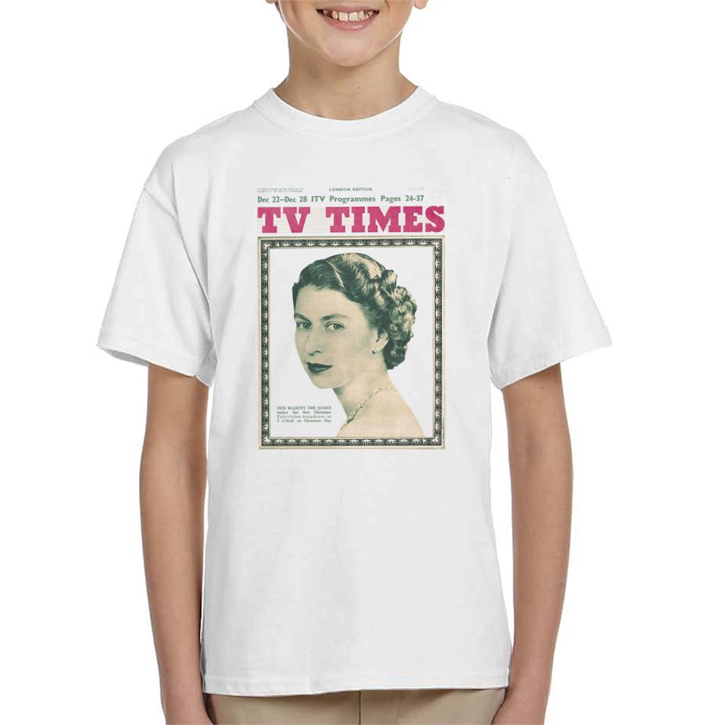 TV Times Queen Elizabeth II 1957 Cover Kids T-Shirt-ALL + EVERY