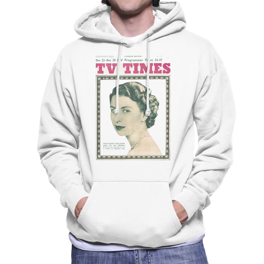 TV Times Queen Elizabeth II 1957 Cover Men's Hooded Sweatshirt-ALL + EVERY