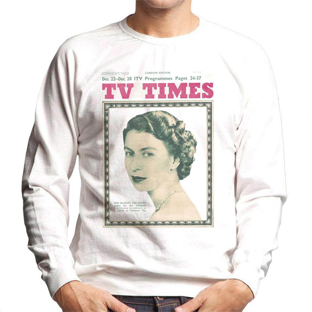 TV Times Queen Elizabeth II 1957 Cover Men's Sweatshirt-ALL + EVERY