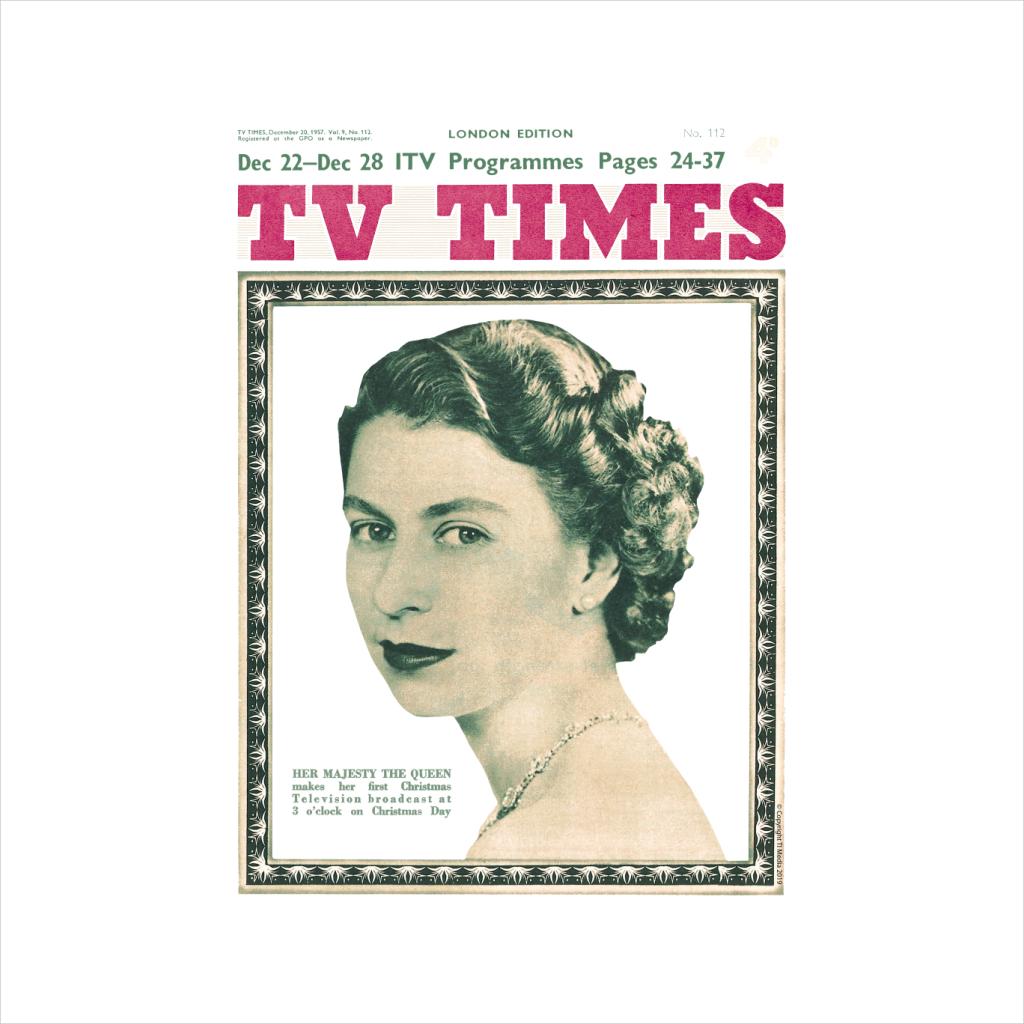 TV Times Queen Elizabeth II 1957 Cover Women's T-Shirt-ALL + EVERY