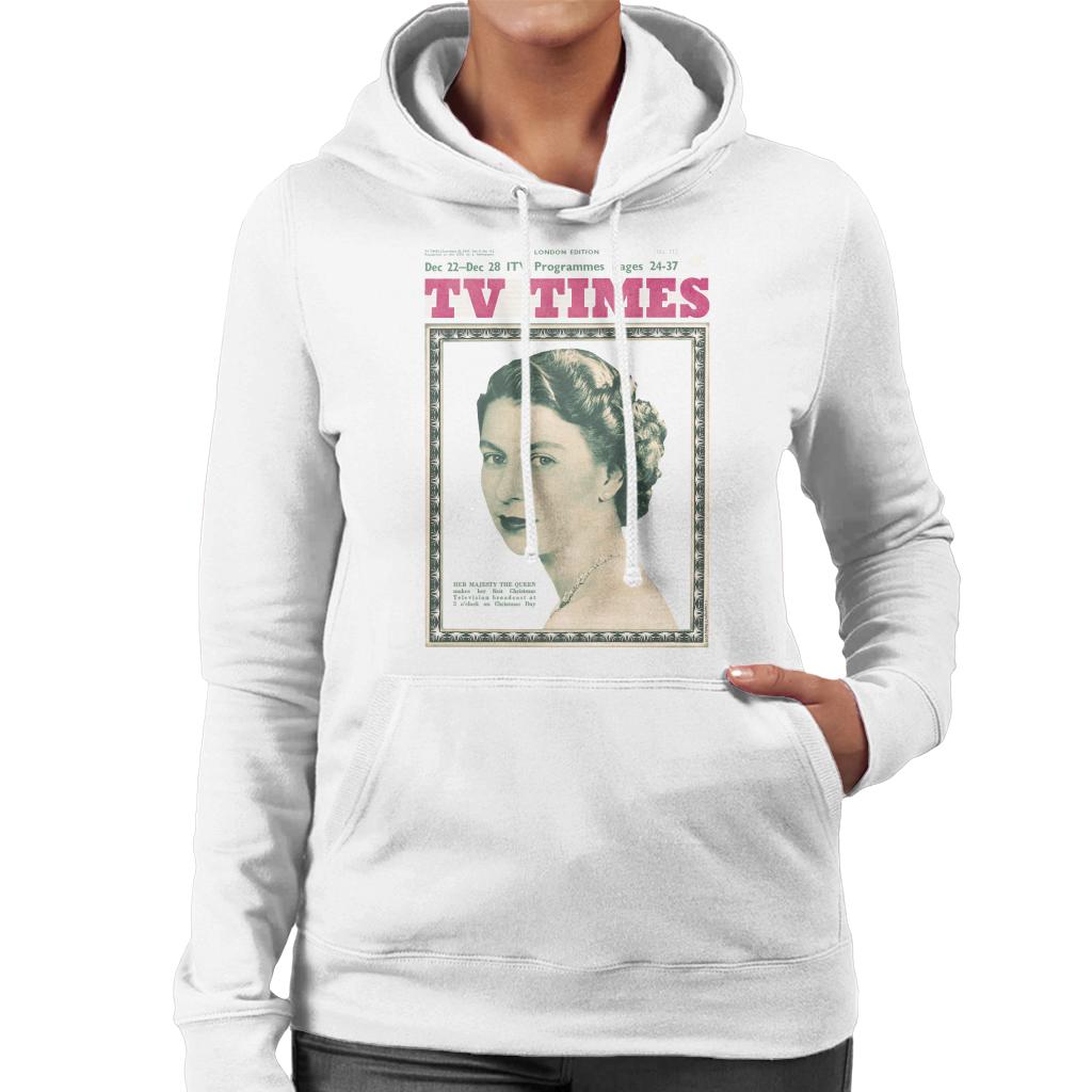 TV Times Queen Elizabeth II 1957 Cover Women's Hooded Sweatshirt-ALL + EVERY