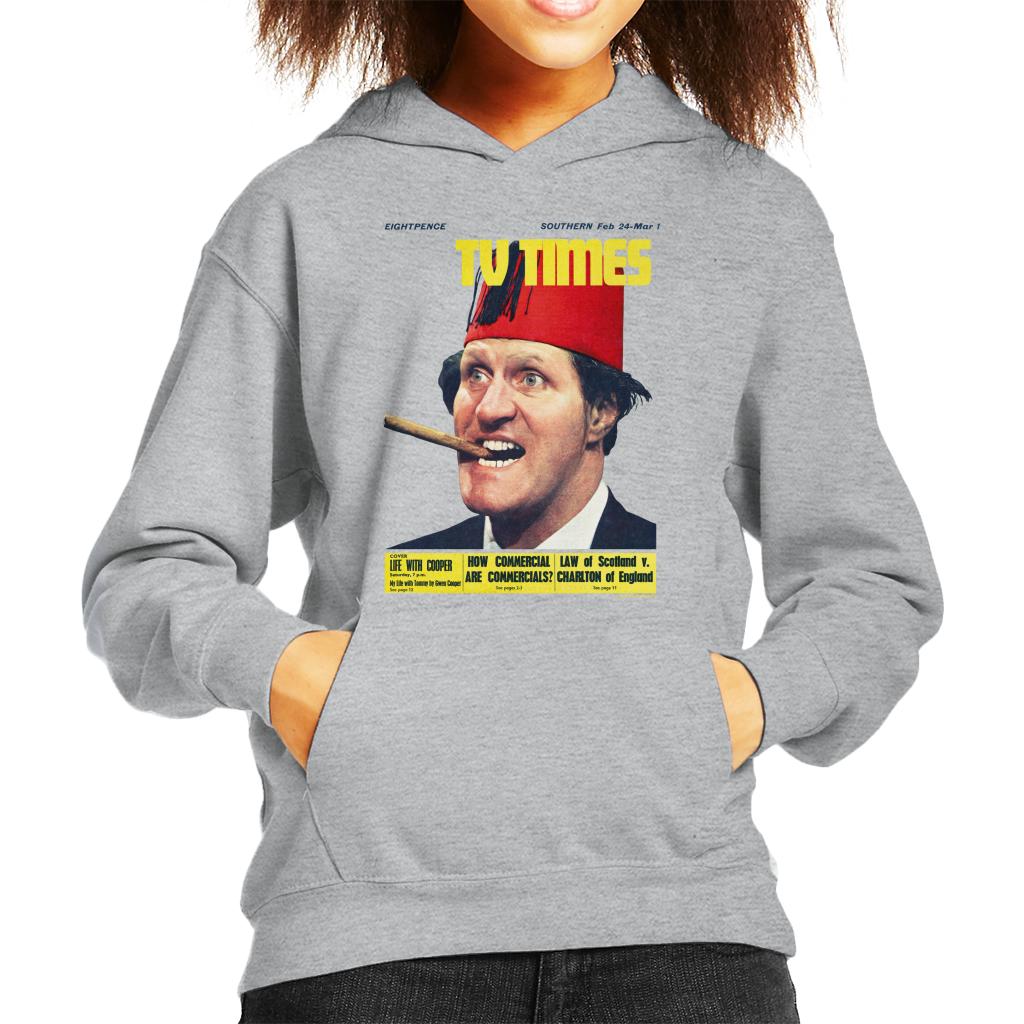 TV Times Tommy Cooper 1967 Cover Kids Hooded Sweatshirt-ALL + EVERY