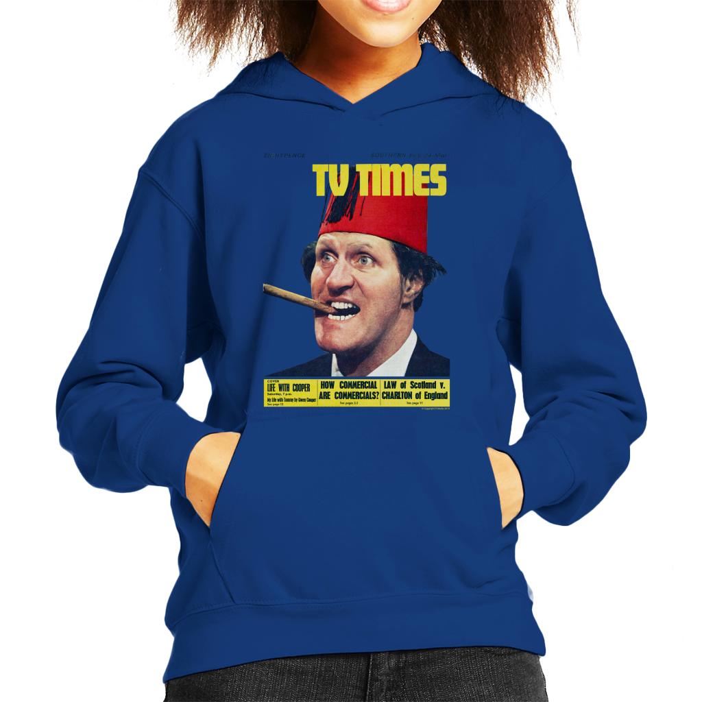 TV Times Tommy Cooper 1967 Cover Kids Hooded Sweatshirt-ALL + EVERY