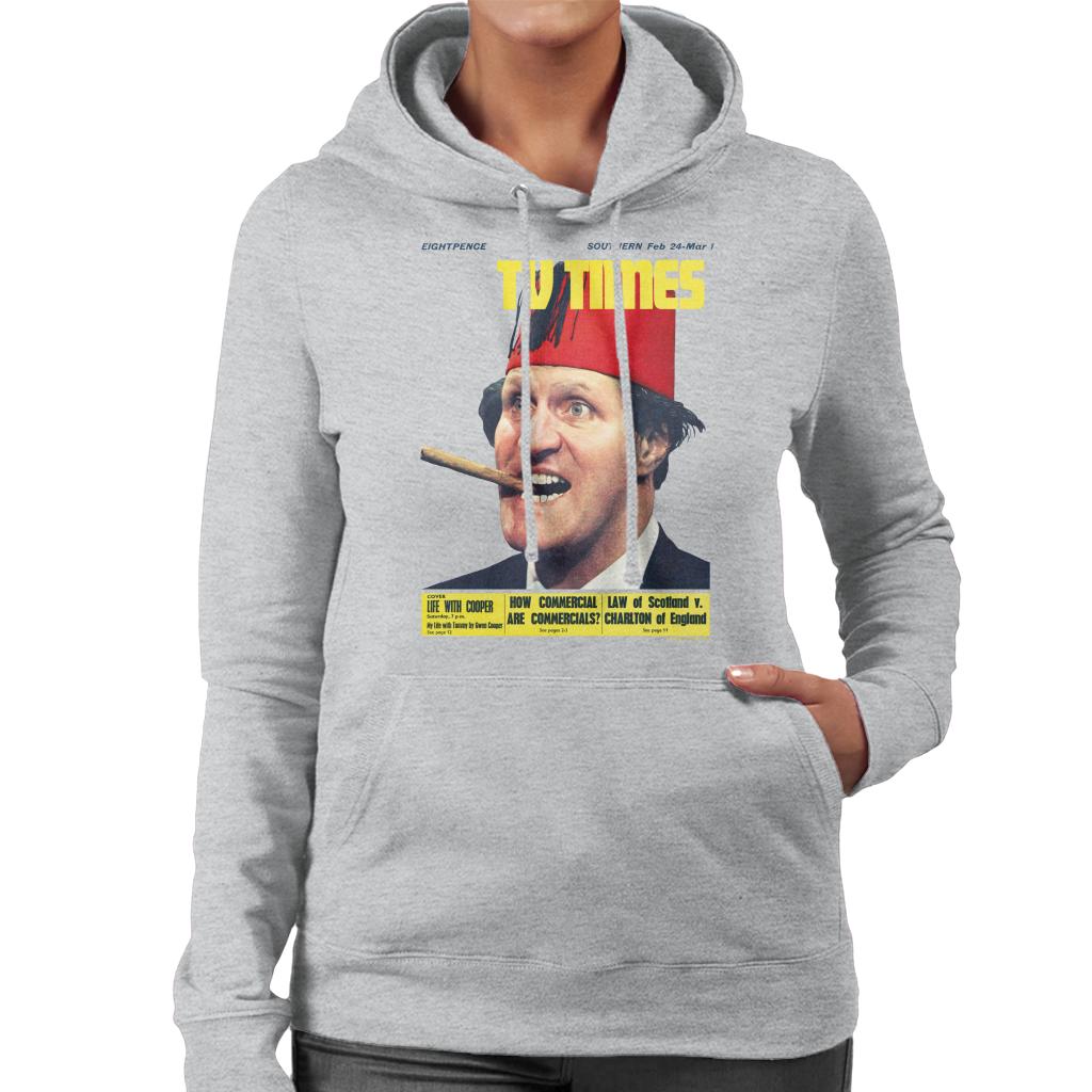 TV Times Tommy Cooper 1967 Cover Women's Hooded Sweatshirt-ALL + EVERY