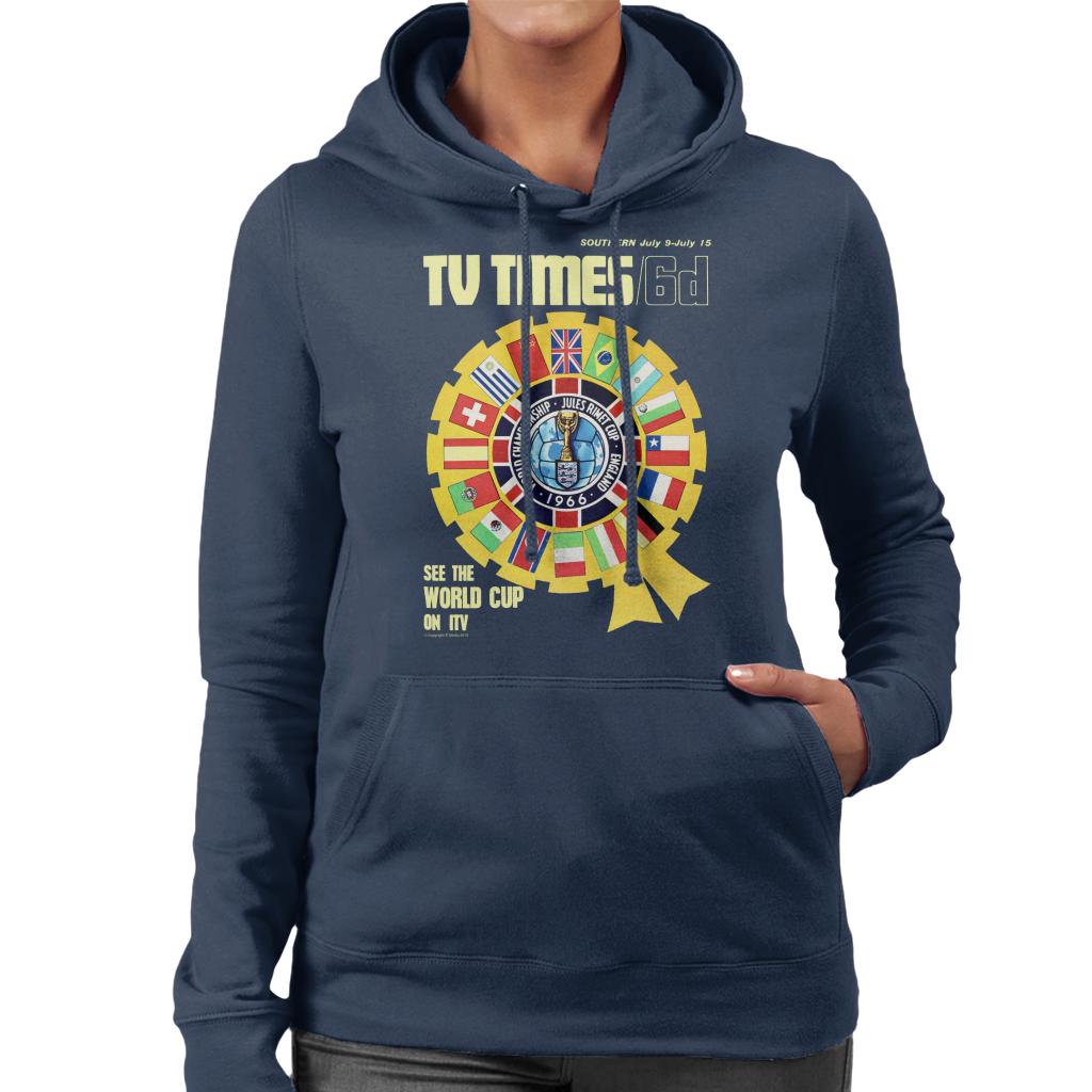 TV Times 1966 World Cup Cover Women's Hooded Sweatshirt-ALL + EVERY