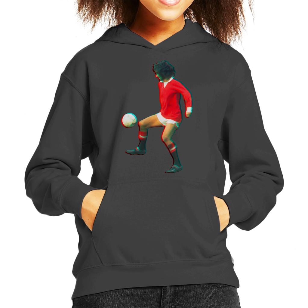 TV Times George Best Playing With Manchester United Kids Hooded Sweatshirt-ALL + EVERY