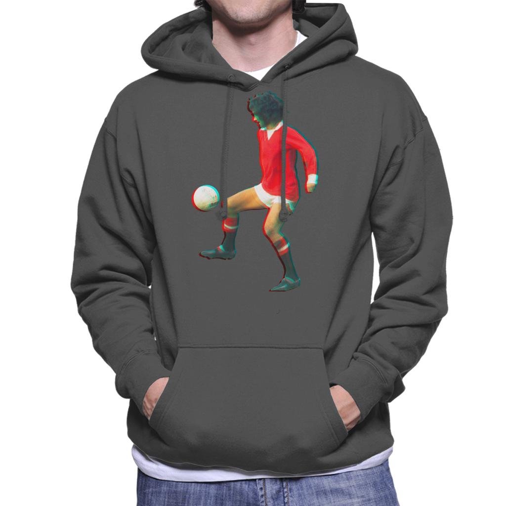 TV Times George Best Playing With Manchester United Men's Hooded Sweatshirt-ALL + EVERY