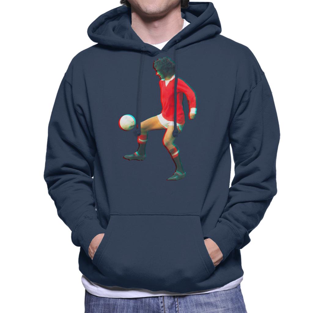 TV Times George Best Playing With Manchester United Men's Hooded Sweatshirt-ALL + EVERY