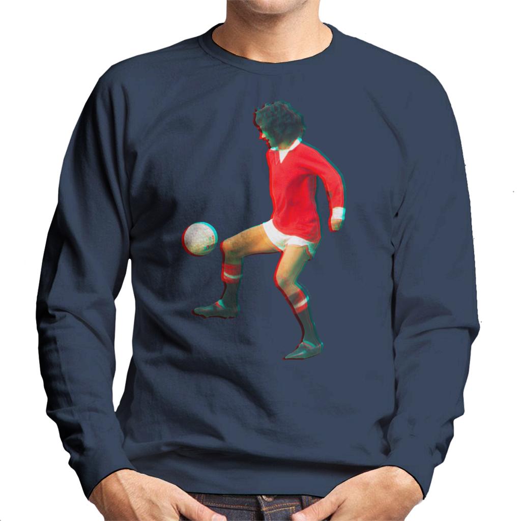 TV Times George Best Playing With Manchester United Men's Sweatshirt-ALL + EVERY