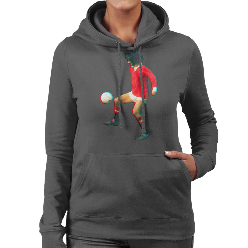 TV Times George Best Playing With Manchester United Women's Hooded Sweatshirt-ALL + EVERY