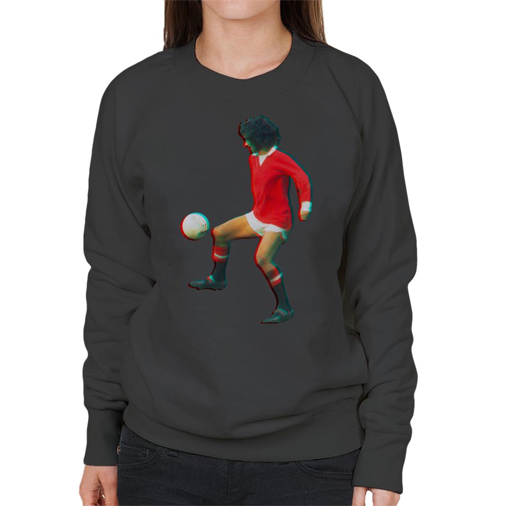 TV Times George Best Playing With Manchester United Women's Sweatshirt-ALL + EVERY