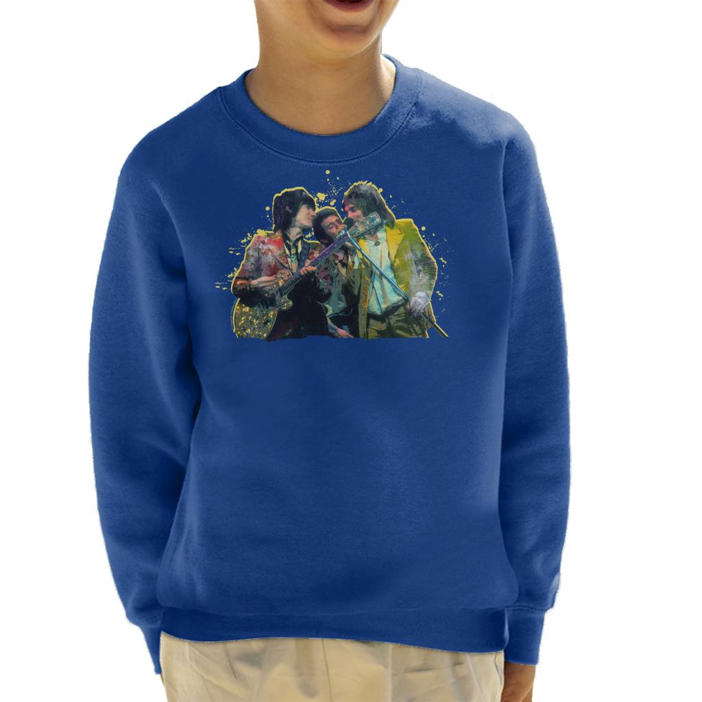 TV Times Rod Stewart With The Faces And Ronnie Wood Kids Sweatshirt-ALL + EVERY