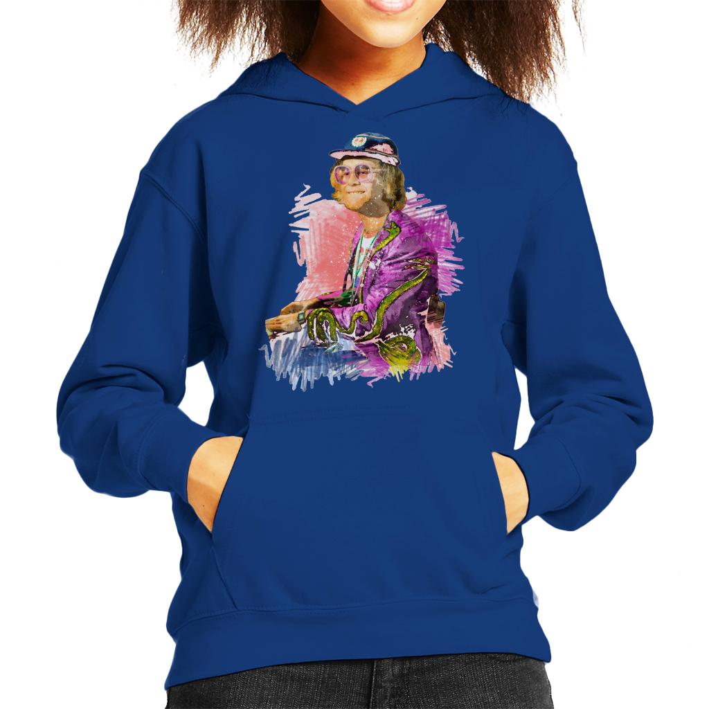 TV Times Flamboyant Elton John 1977 Kids Hooded Sweatshirt-ALL + EVERY