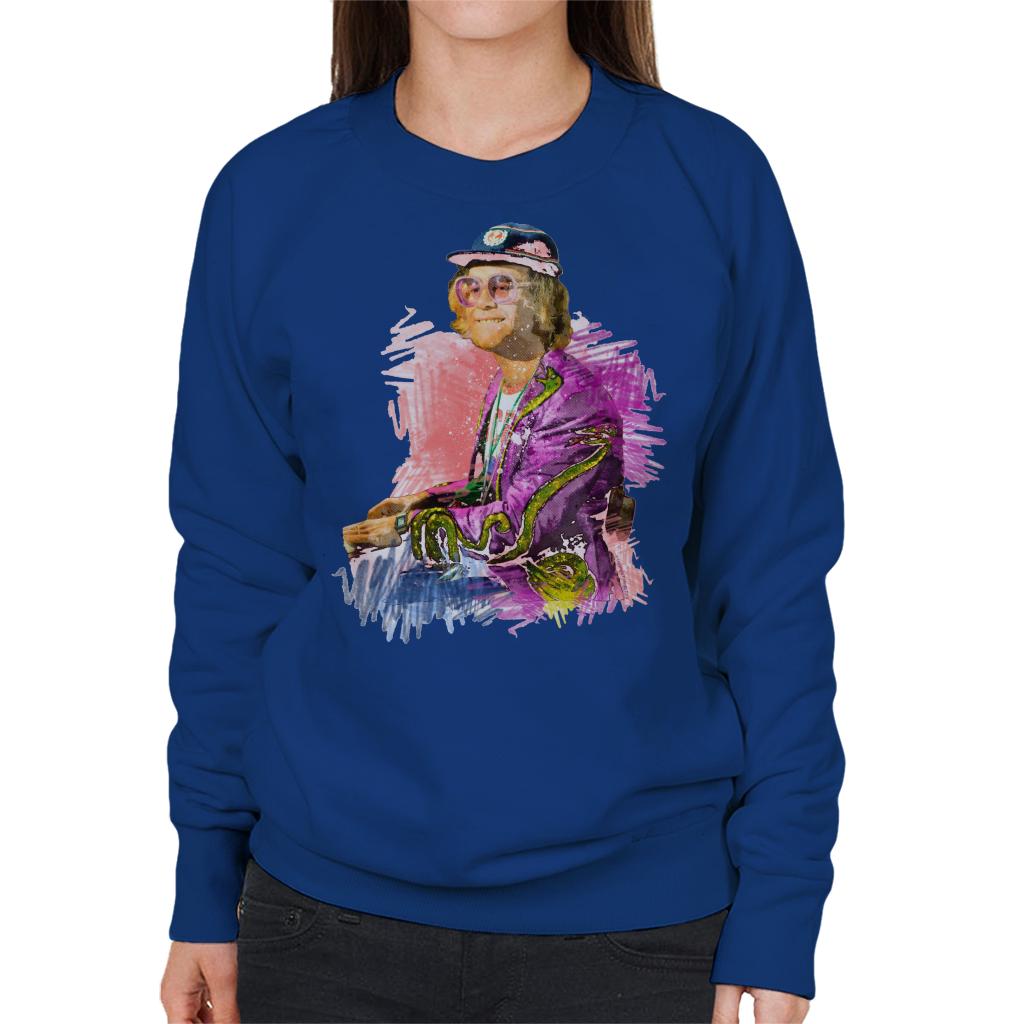 TV Times Flamboyant Elton John 1977 Women's Sweatshirt-ALL + EVERY