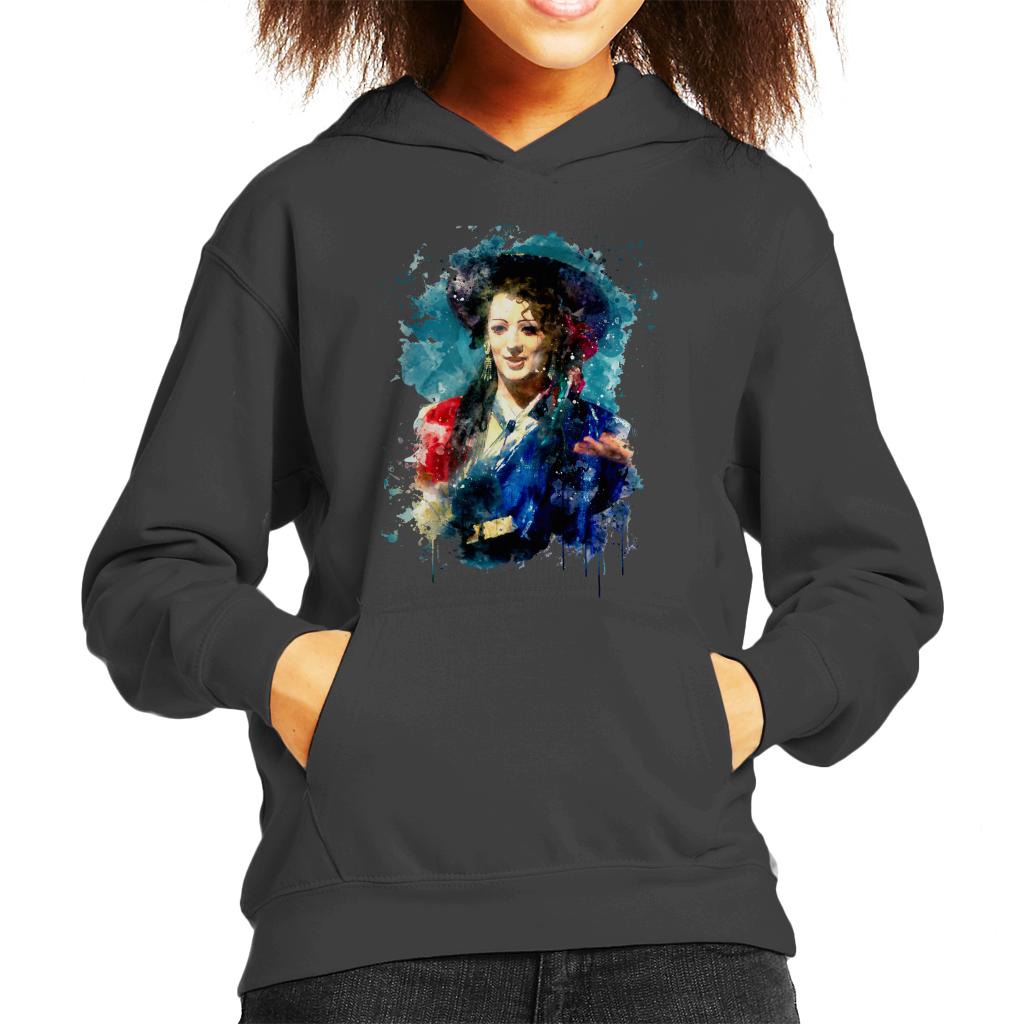 TV Times Boy George Of Culture Club TVT Awards 1984 Kids Hooded Sweatshirt-ALL + EVERY