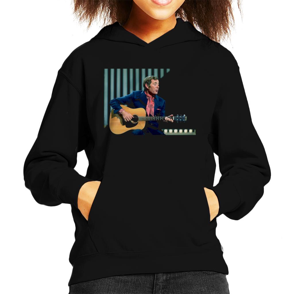 TV Times Val Doonican Playing Guitar 1972 Kids Hooded Sweatshirt-ALL + EVERY