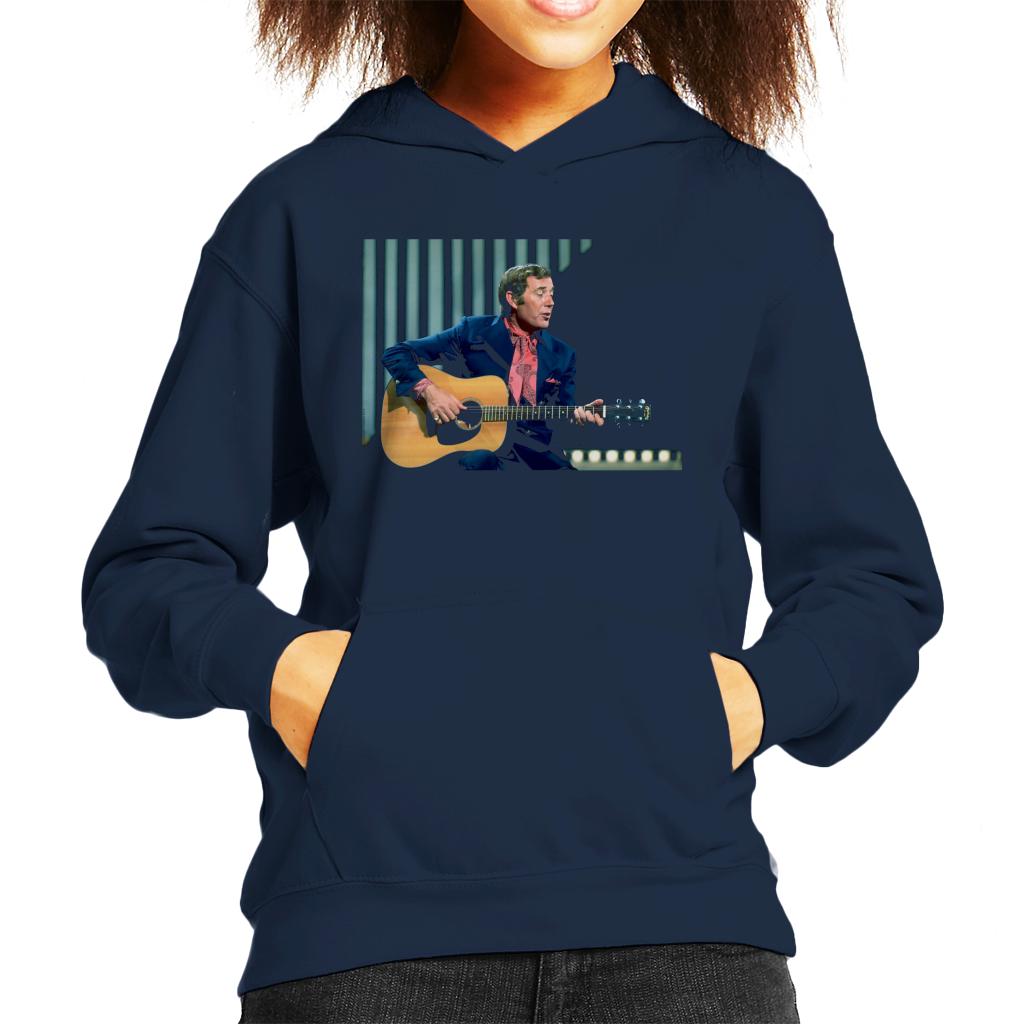 TV Times Val Doonican Playing Guitar 1972 Kids Hooded Sweatshirt-ALL + EVERY