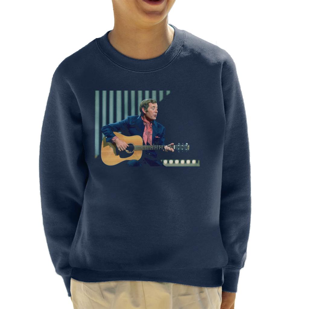 TV Times Val Doonican Playing Guitar 1972 Kids Sweatshirt-ALL + EVERY