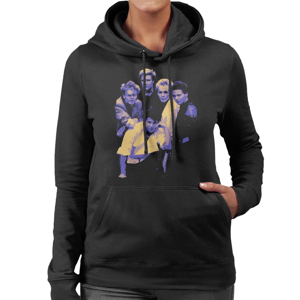 TV Times Duran Duran Band Portrait Blue 1983 Women's Hooded Sweatshirt-ALL + EVERY