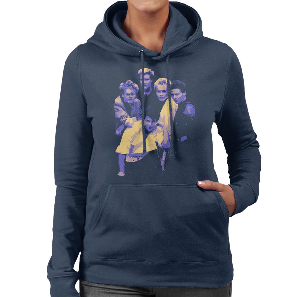 TV Times Duran Duran Band Portrait Blue 1983 Women's Hooded Sweatshirt-ALL + EVERY