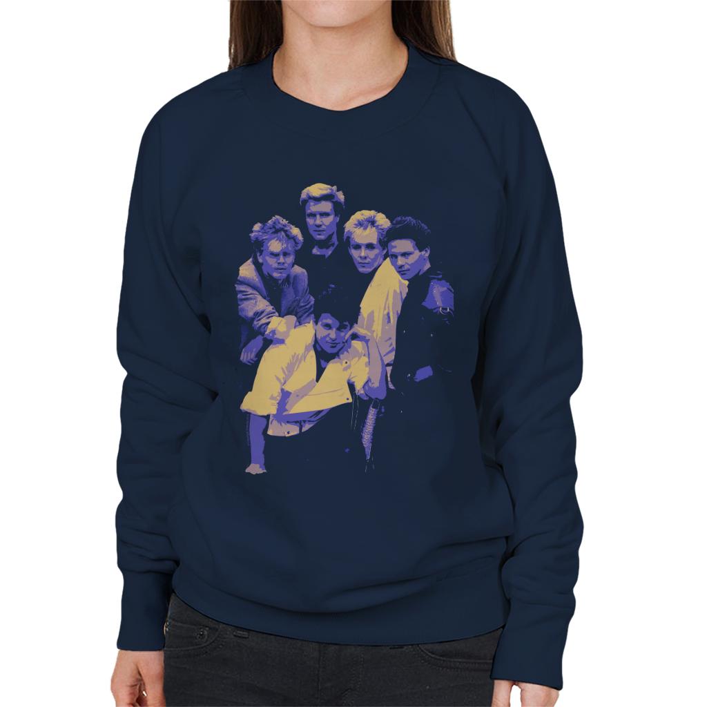 TV Times Duran Duran Band Portrait Blue 1983 Women's Sweatshirt-ALL + EVERY