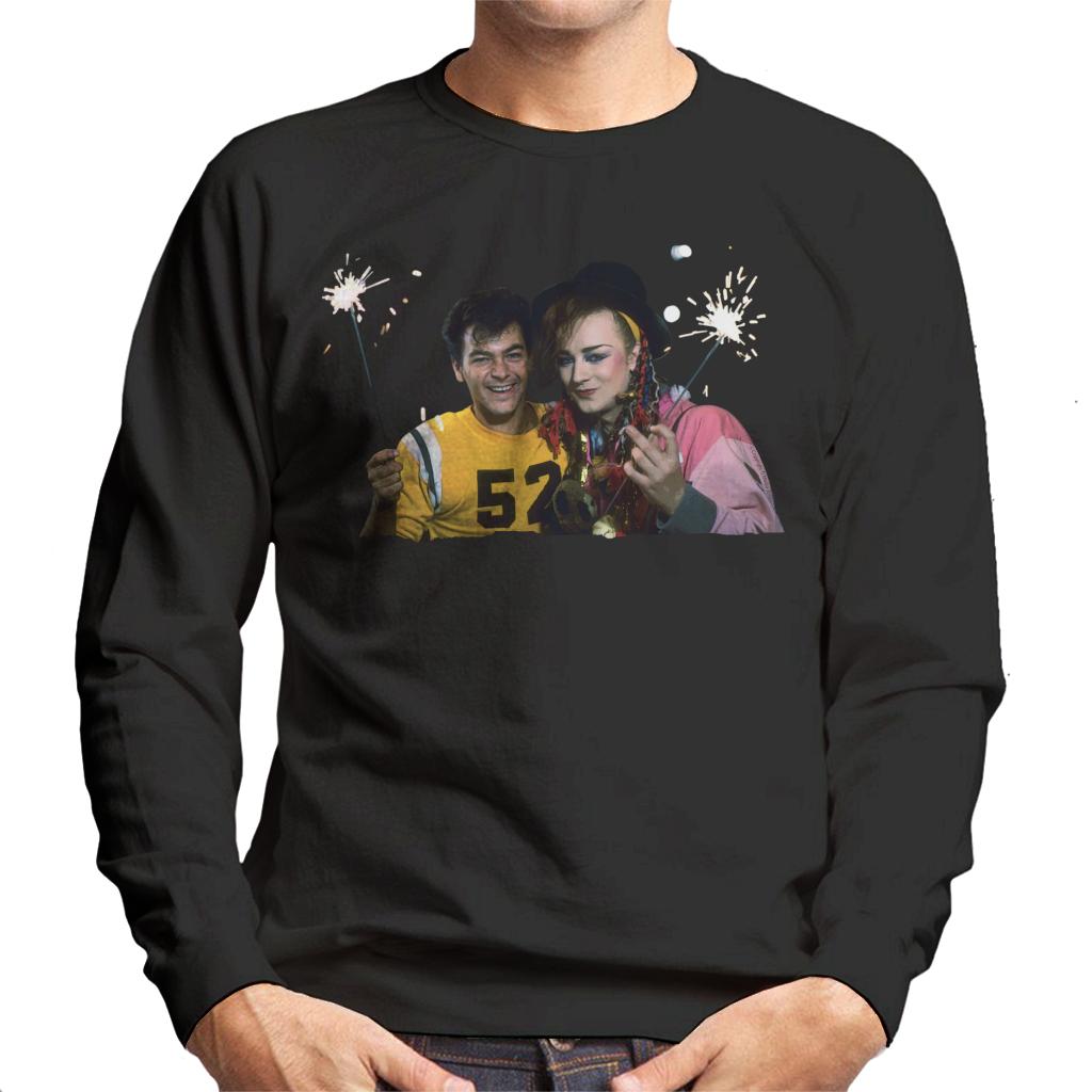 TV Times Boy George And Jon Moss Sparklers Men's Sweatshirt-ALL + EVERY