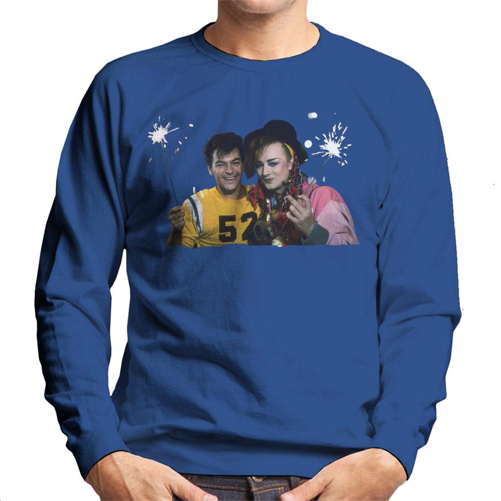 TV Times Boy George And Jon Moss Sparklers Men's Sweatshirt-ALL + EVERY