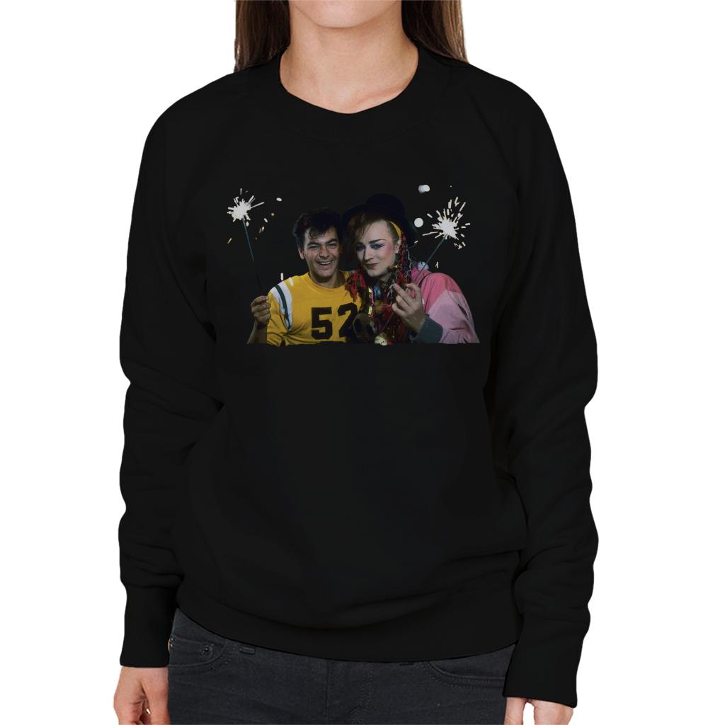 TV Times Boy George And Jon Moss Sparklers Women's Sweatshirt-ALL + EVERY