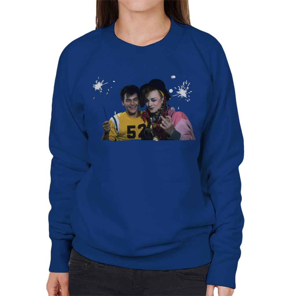 TV Times Boy George And Jon Moss Sparklers Women's Sweatshirt-ALL + EVERY