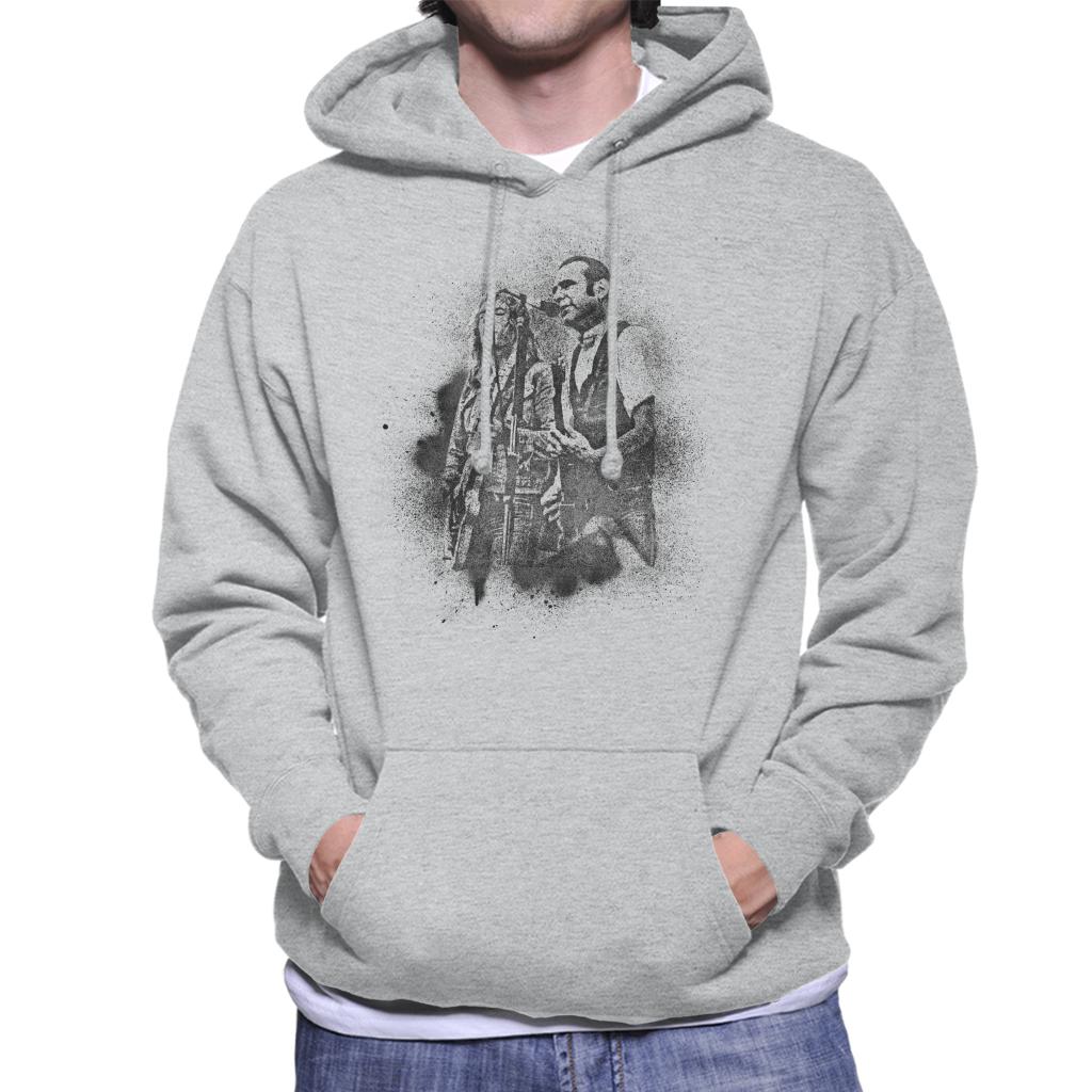 TV Times Status Quo Live Grain Effect Men's Hooded Sweatshirt-ALL + EVERY