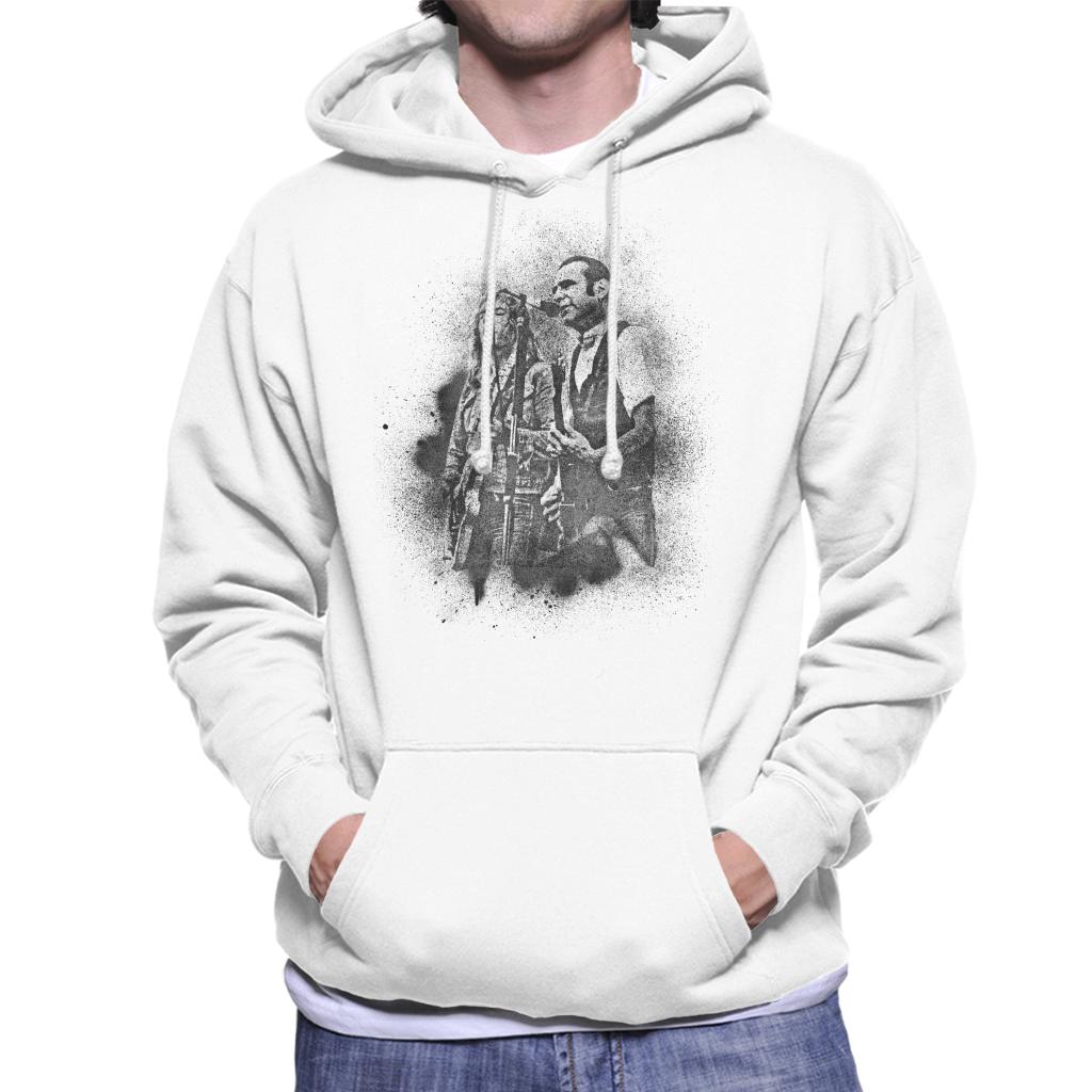 TV Times Status Quo Live Grain Effect Men's Hooded Sweatshirt-ALL + EVERY