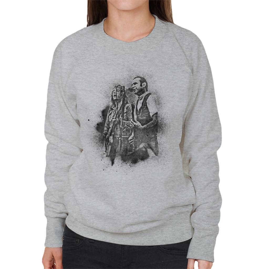 TV Times Status Quo Live Grain Effect Women's Sweatshirt-ALL + EVERY