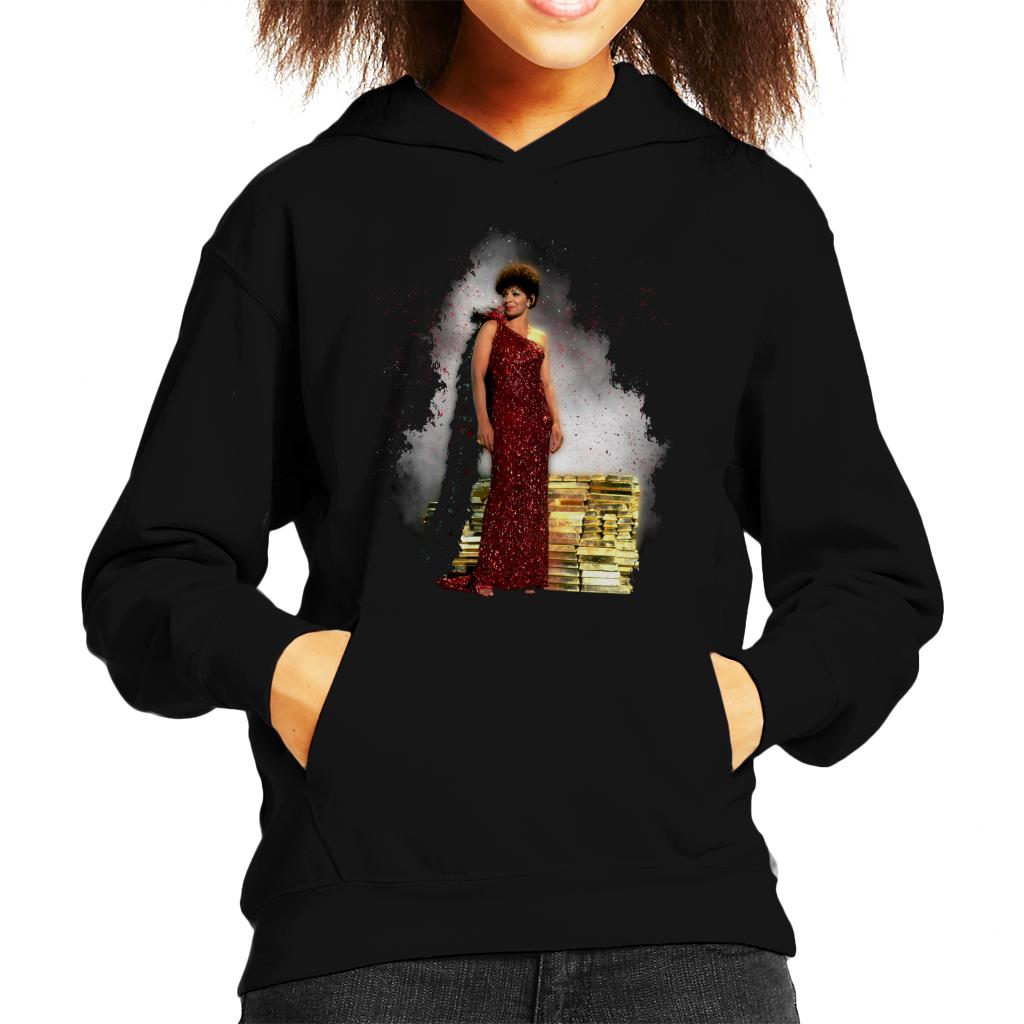 TV Times Shirley Bassey Sparkly Dress Kids Hooded Sweatshirt-ALL + EVERY