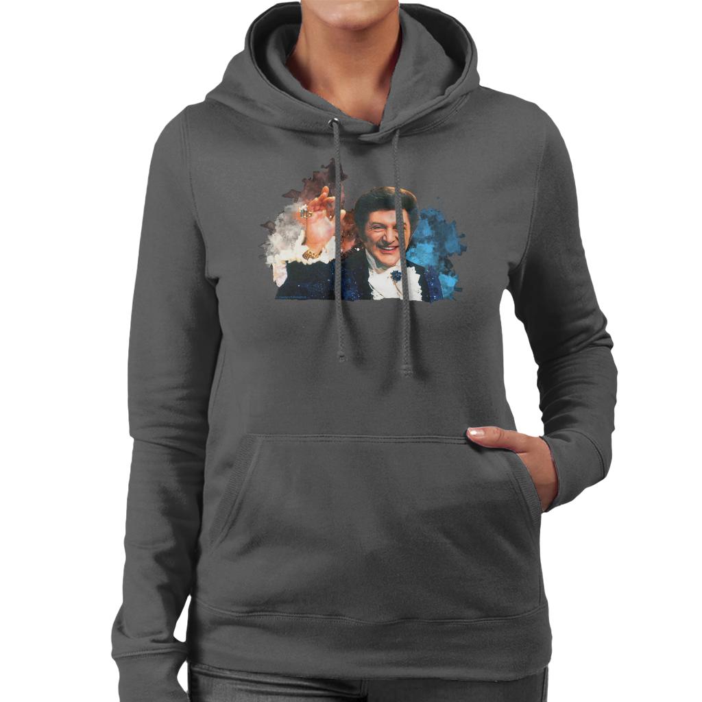 TV Times Singer Liberace Paint Splatter Women's Hooded Sweatshirt-ALL + EVERY