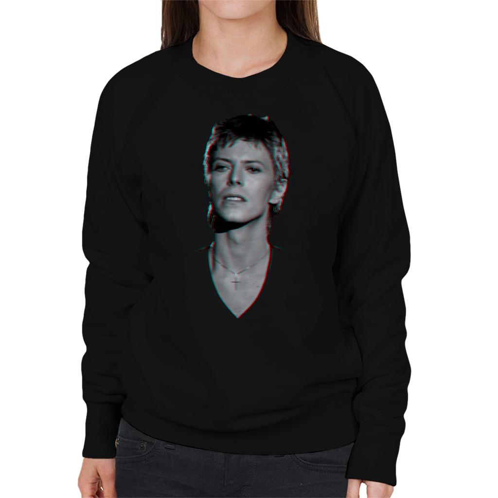 TV Times Pop Star David Bowie Portrait 1977 Women's Sweatshirt-ALL + EVERY