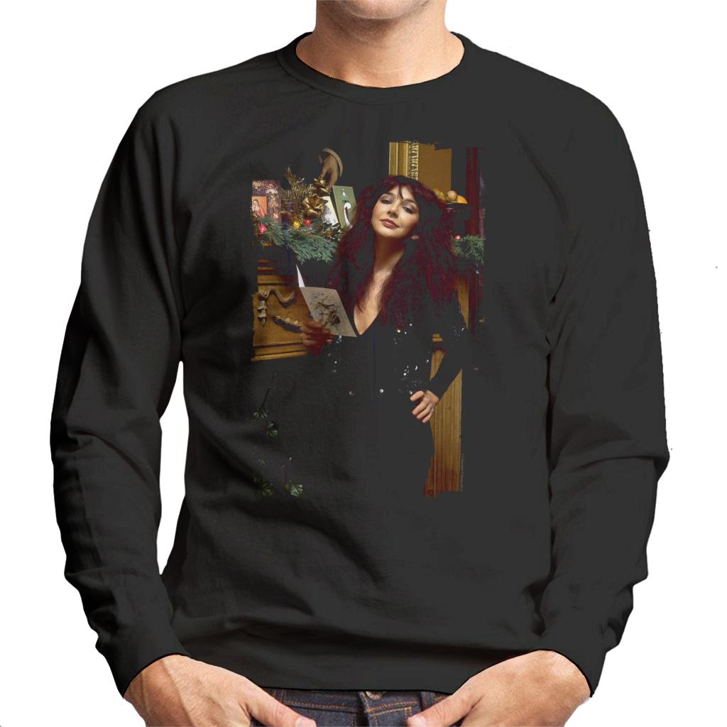 TV Times Kate Bush Holding A Christmas Card Men's Sweatshirt-ALL + EVERY