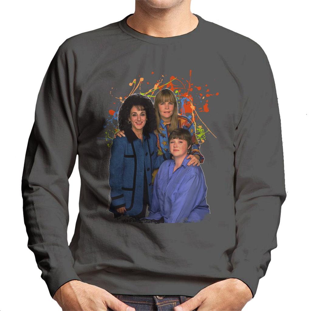 TV Times Birds Of A Feather Cast Paint Splatter Men's Sweatshirt