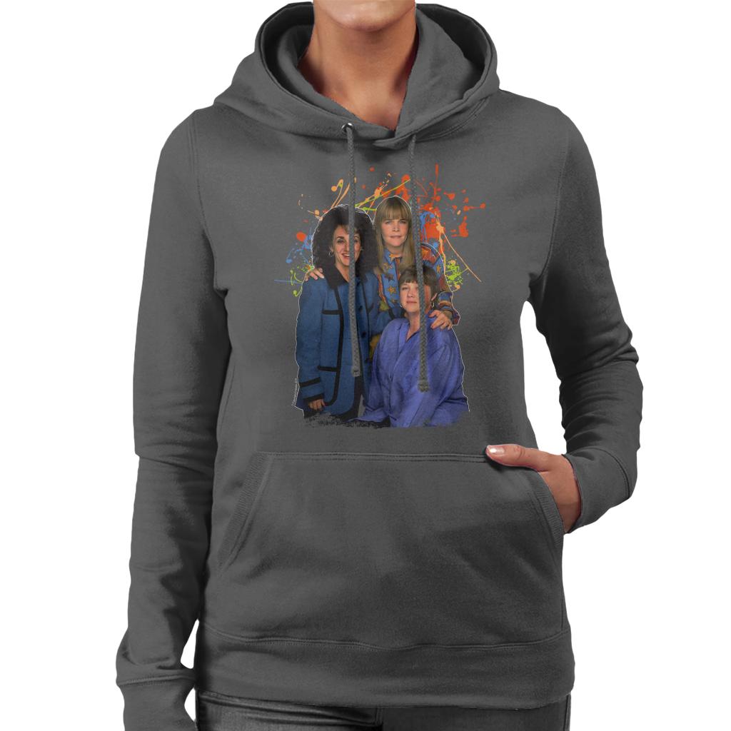 TV Times Birds Of A Feather Cast Paint Splatter Women's Hooded Sweatshirt