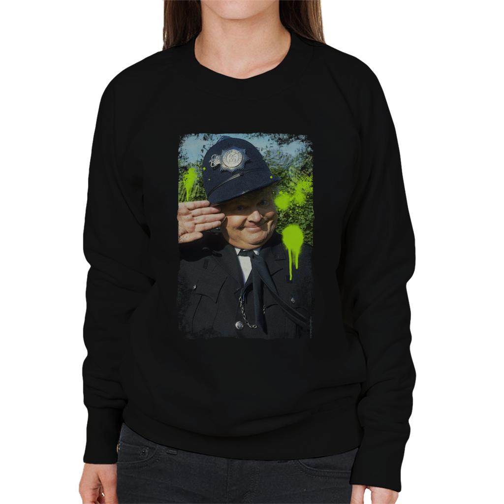 TV Times Comedian Benny Hill As Policeman 1989 Women's Sweatshirt