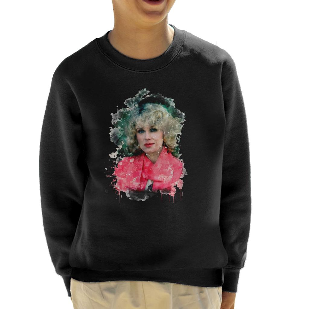 TV Times Joanna Lumley Paint Splatter Kids Sweatshirt