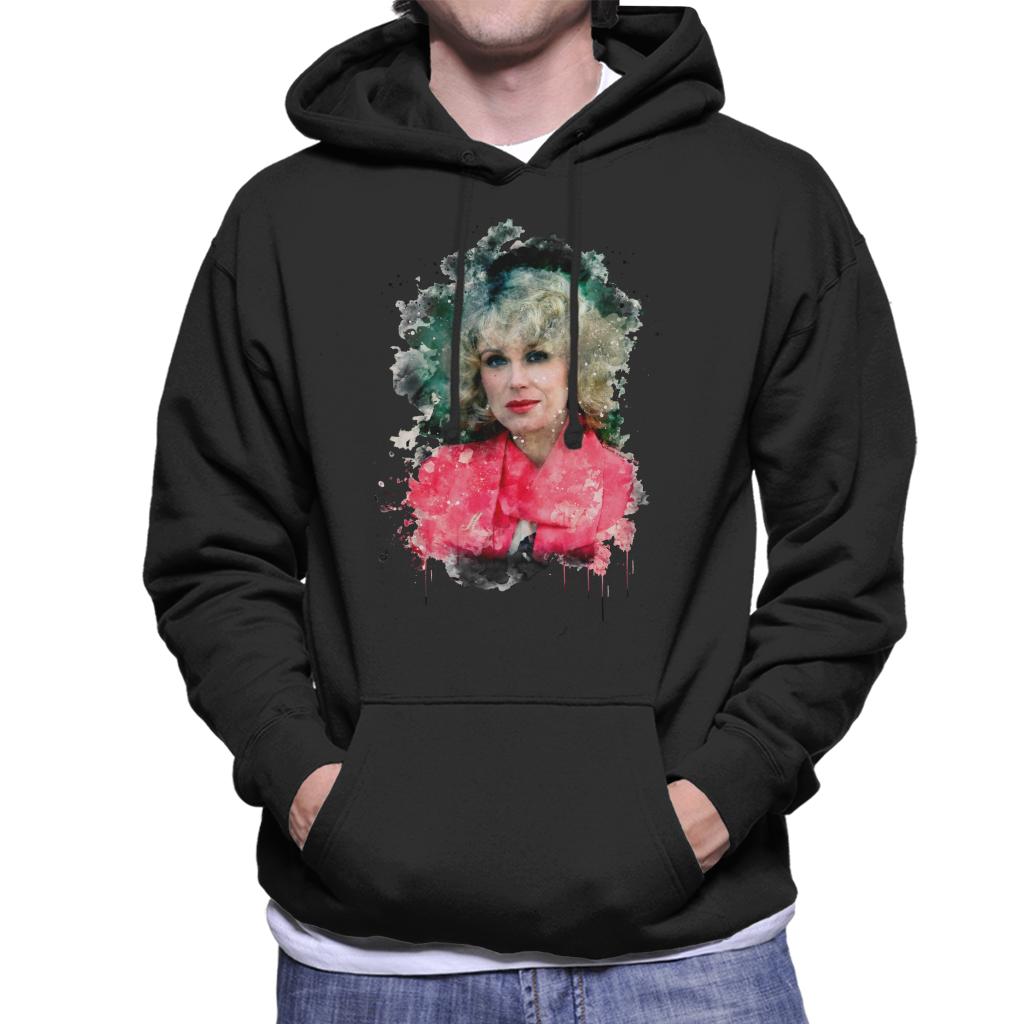 TV Times Joanna Lumley Paint Splatter Men's Hooded Sweatshirt